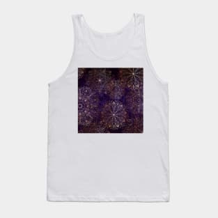 Gold and Purple Boho Floral Mandala Tank Top